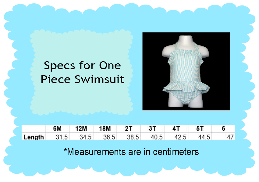 Blank Seersucker One Piece Swimsuit